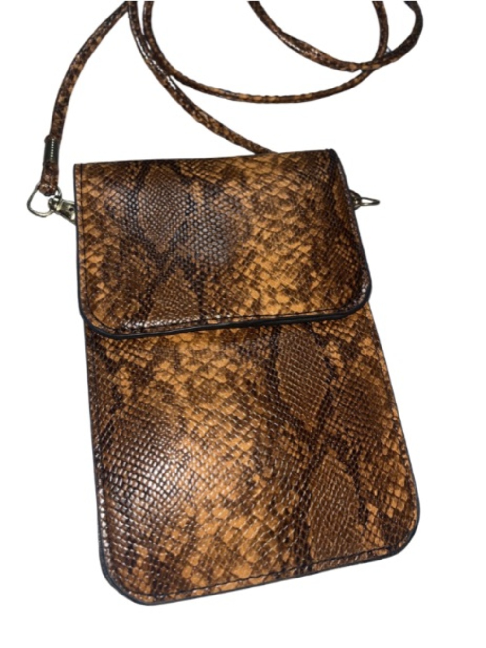 NWOT Faux Leather Python
Snakeskin Print Crossbody Phone Pouch